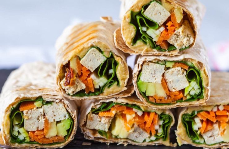 Low Carb Wraps mit Füllung