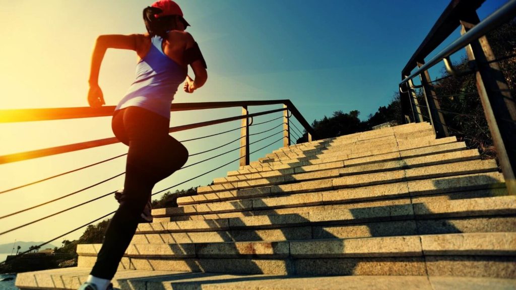 Morgenlauf Treppen