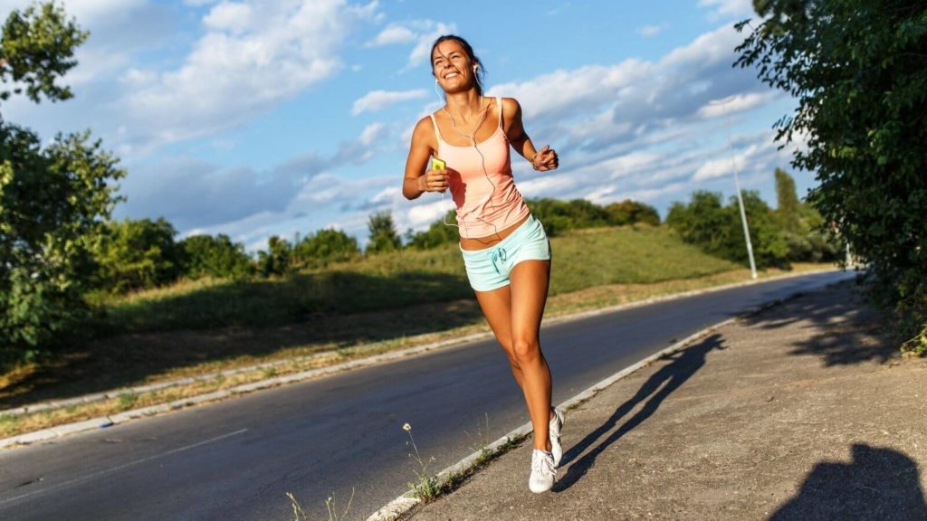 Frau am Joggen